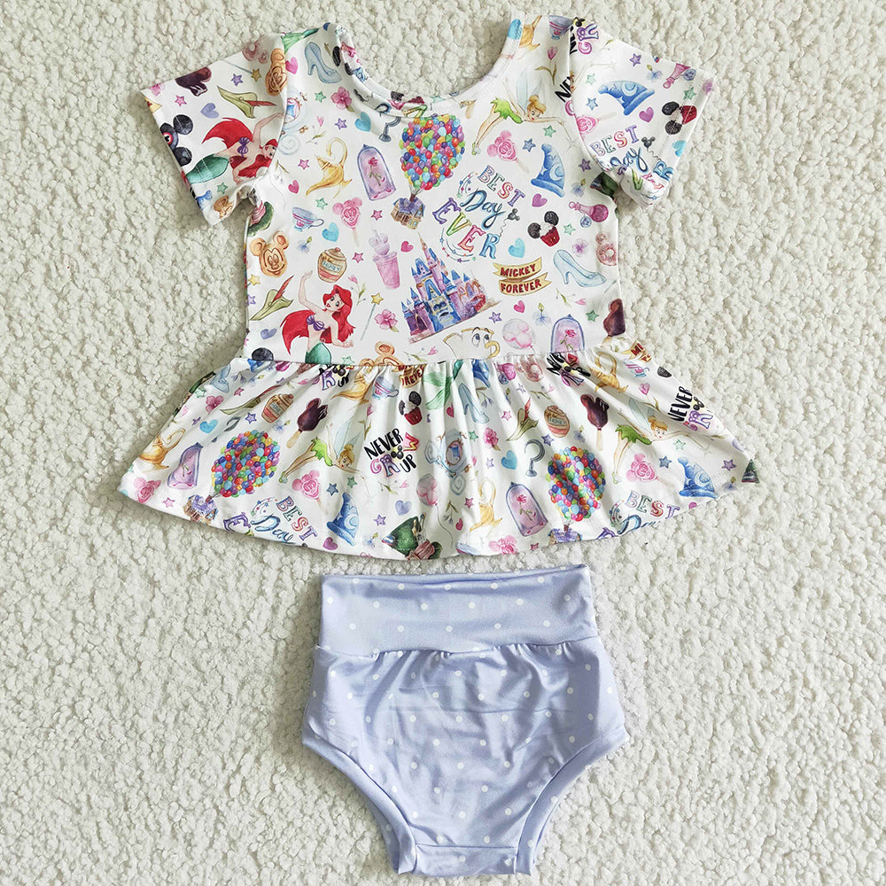 Baby Girl Clothes Bummie Sets Toddler Girls Clothes Fashion Bummies Shorts Suit GBO0026