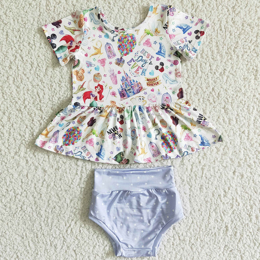 Baby Girl Clothes Bummie Sets Toddler Girls Clothes Fashion Bummies Shorts Suit GBO0026