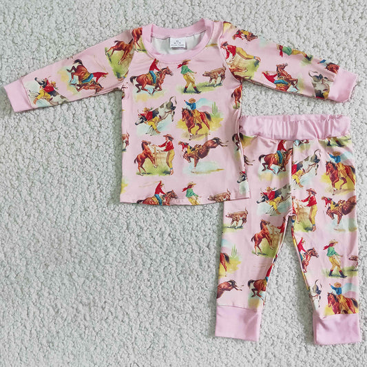 Western Girls Pajamas Fashion Sleepwear Nightwear 6 B9-20