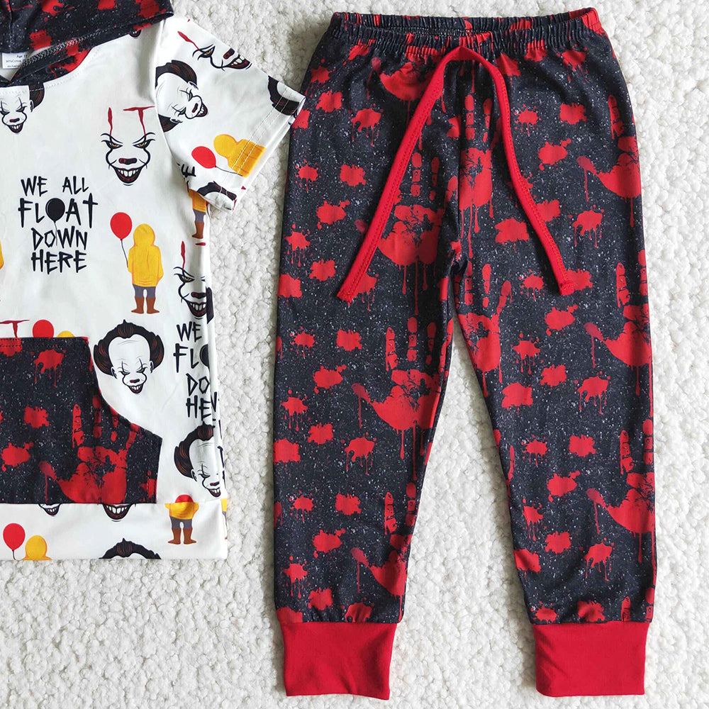 Hot Sale Kids Clothes Boys Hoodies Sets Halloween Toddler Boys Clothes E2-18