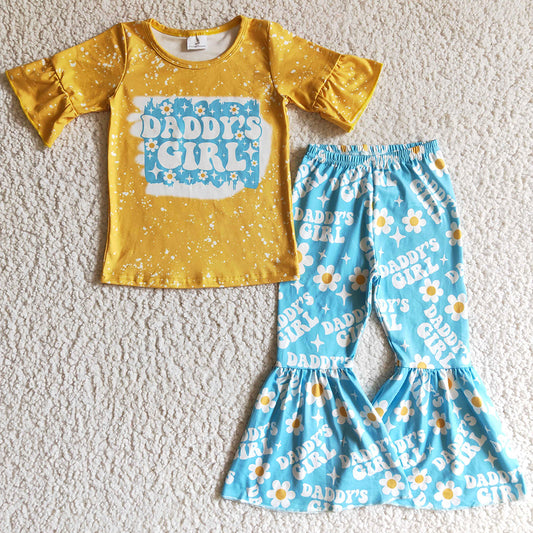 New Design Toddler Girls Clothes Fall Daddy`s Girl Boutique Outfits GSPO0197