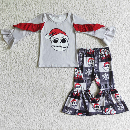 Christmas Girls Clothing Set Long Sleeve Bell Bottoms Set GLP0177