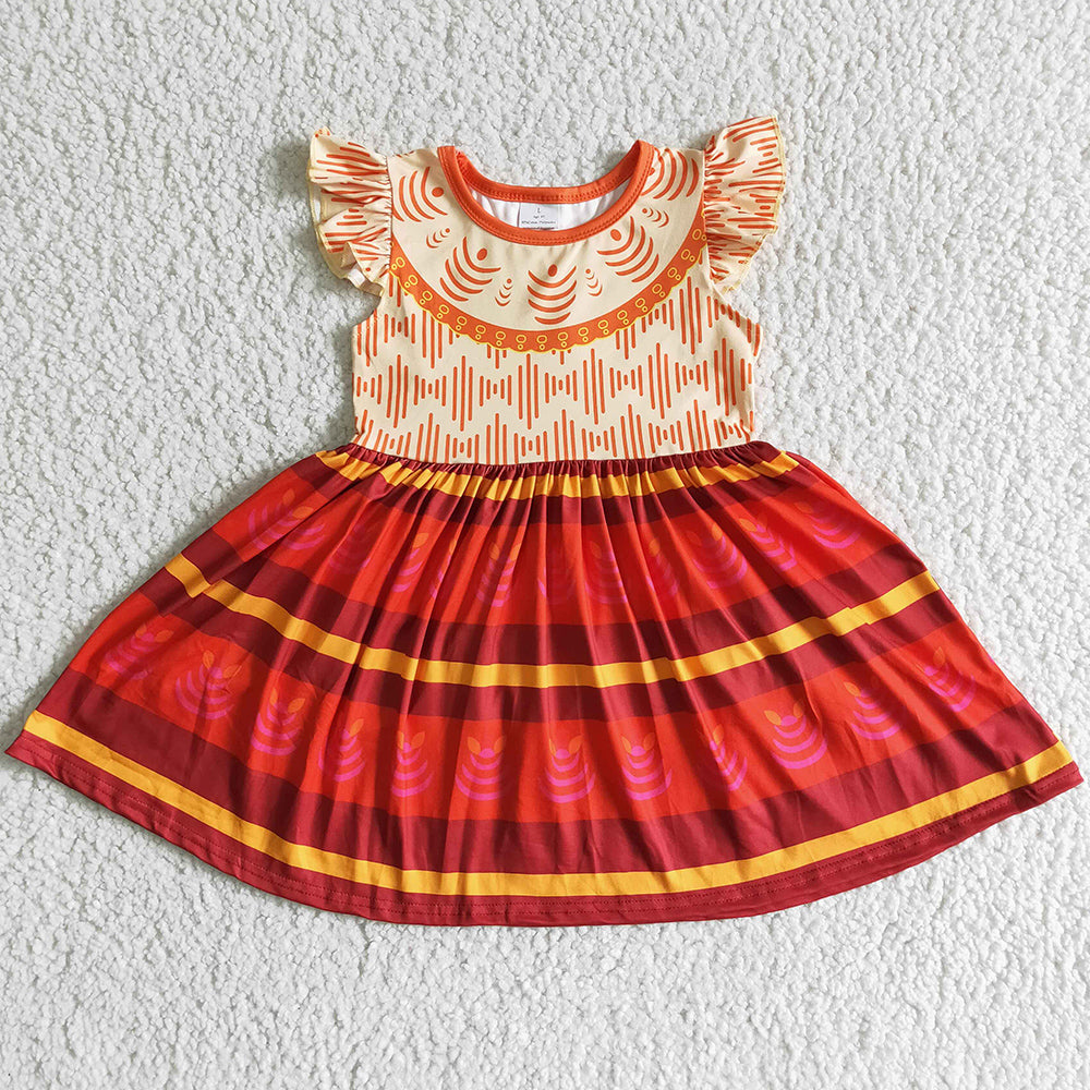 Boutique Baby Girl Dress Short Sleeve Girl Dresses Twirl Dress Wholesale GSD0010