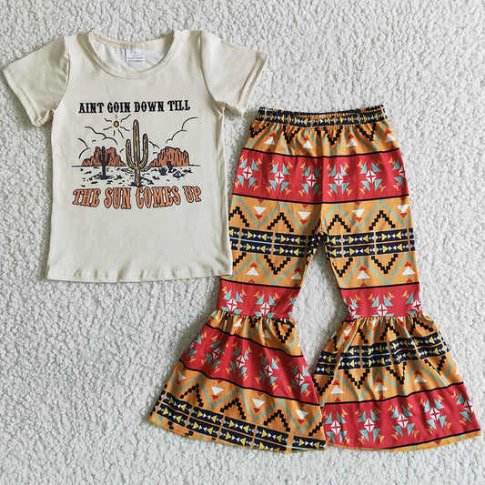 New Fashion Baby Girl Clothes Set Spring Kid Clothing Western Style Girls Boutique Outfit Wholesale Toddler Girls Summer Clothes B14-28