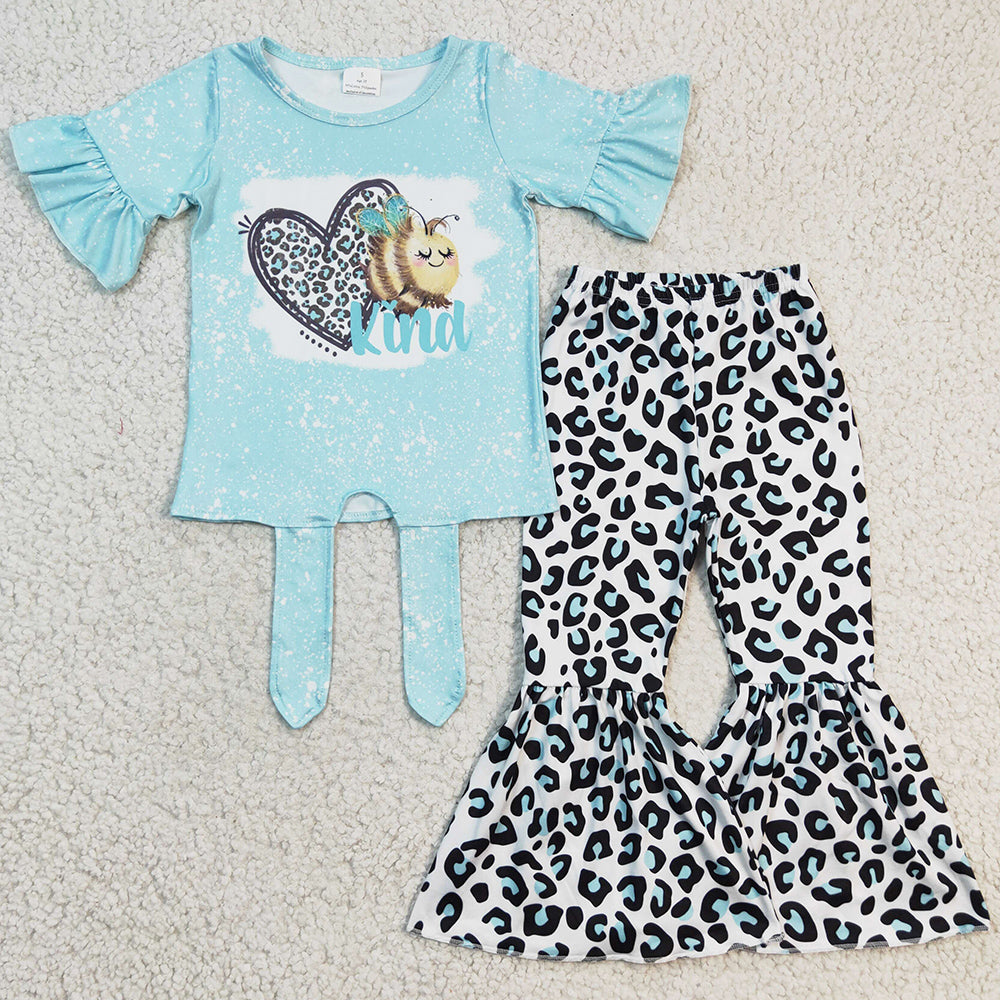Cute Baby Girl Clothes Leopard Bell Pants Set GSPO0360