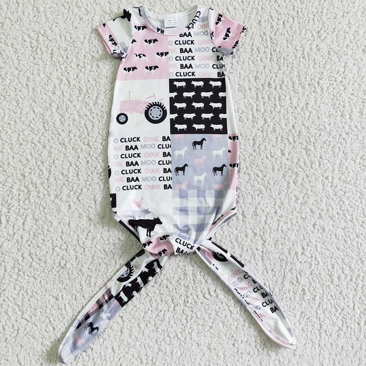 Boutique Newborn Baby Night Gown Baby Newborn Gown Romper NB0003 3.1