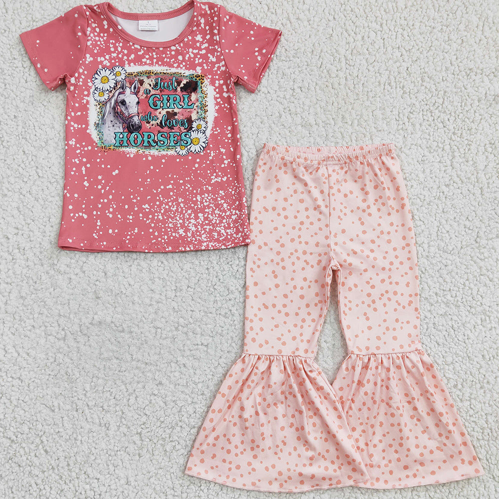 Cute Baby Girls Clothes Bell Pants Set GSPO0490