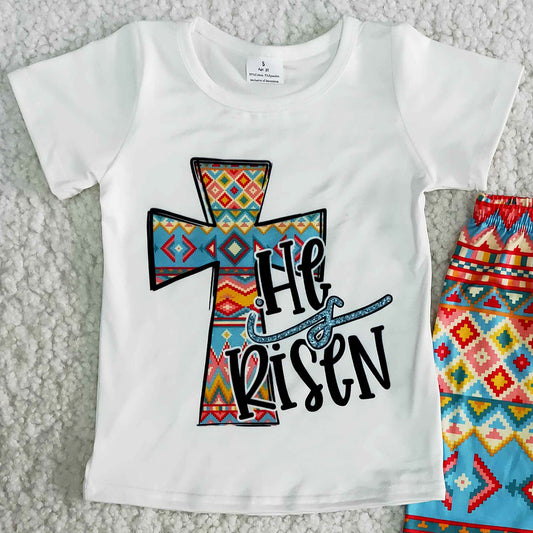 Baby Girl Clothes Boutique Kid Clothes Girls Short Sleeve Bell Pants Outfits B11-15 3.25