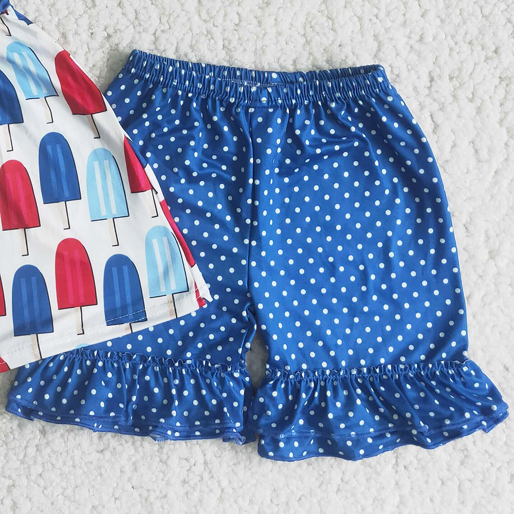 Boutique Baby Girls Clothes Summer Kids Clothes July 4th Girls Outfits Wholesale C14-2 6.9