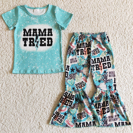 Western Style Toddler Girls Clothes Bell Bottom Outfits GSPO0211