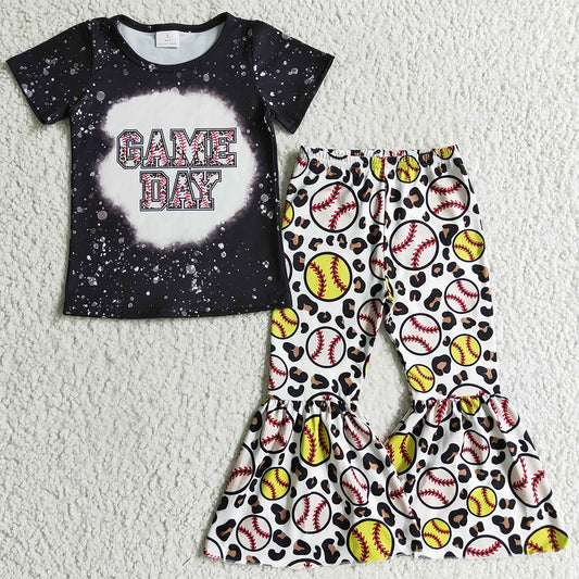 New Fashion Toddler Girl Clothes Game Day Boutique Baby Kids Outfits GSPO0214 6.28