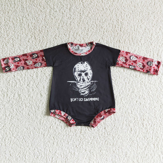 New Design Halloween Baby Girls Romper with Bow LR0124