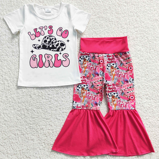 Fashion Baby Girl Clothes Bell Pants Set with Bow GSPO0511