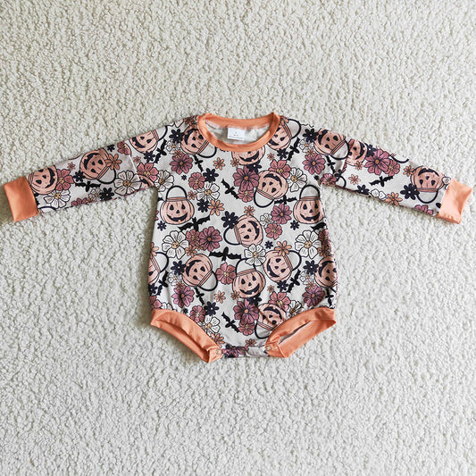 Halloween Boutique Infant Baby Romper Girls Pumpkin Jumpsuit LR0159