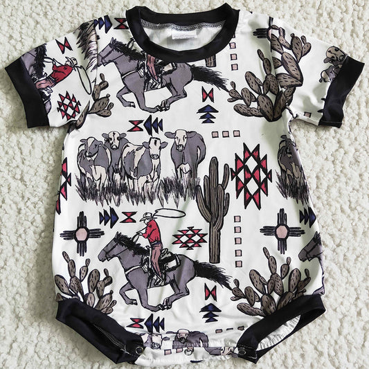 Western Style Boutique Baby Girls Romper Jumpsuit Summer Cute Infant Baby Romper Boys Girls Clothing SR0013