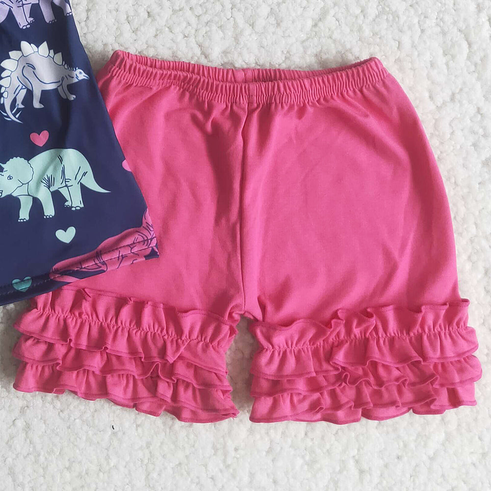 New Fashion Toddler Girls Clothes Dinosaur Fashion Baby Girls Summer Clothing Set Wholesale A13-16
