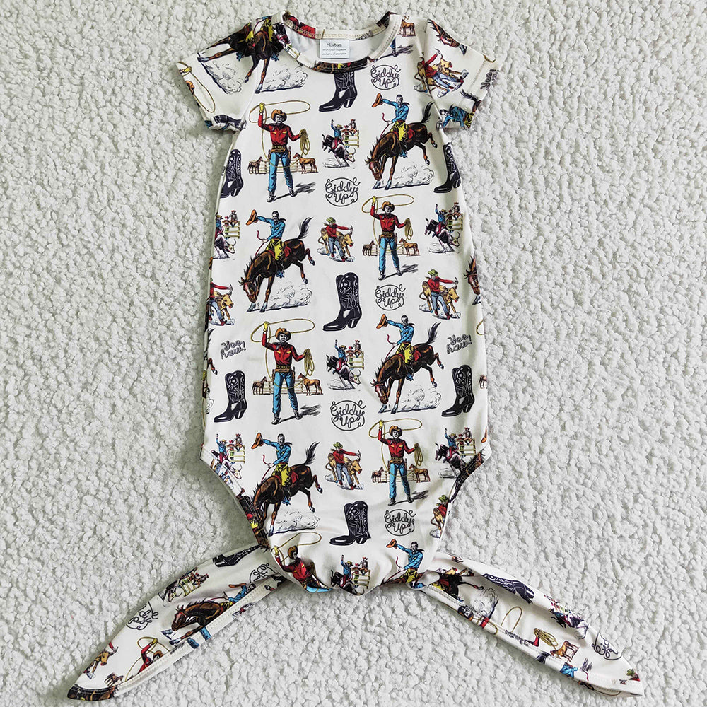 Western Style Newborn Baby Night Gown Boutique Baby Newborn Gown Romper NB0005 3.1