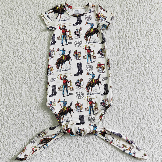 Western Style Newborn Baby Night Gown Boutique Baby Newborn Gown Romper NB0005 3.1