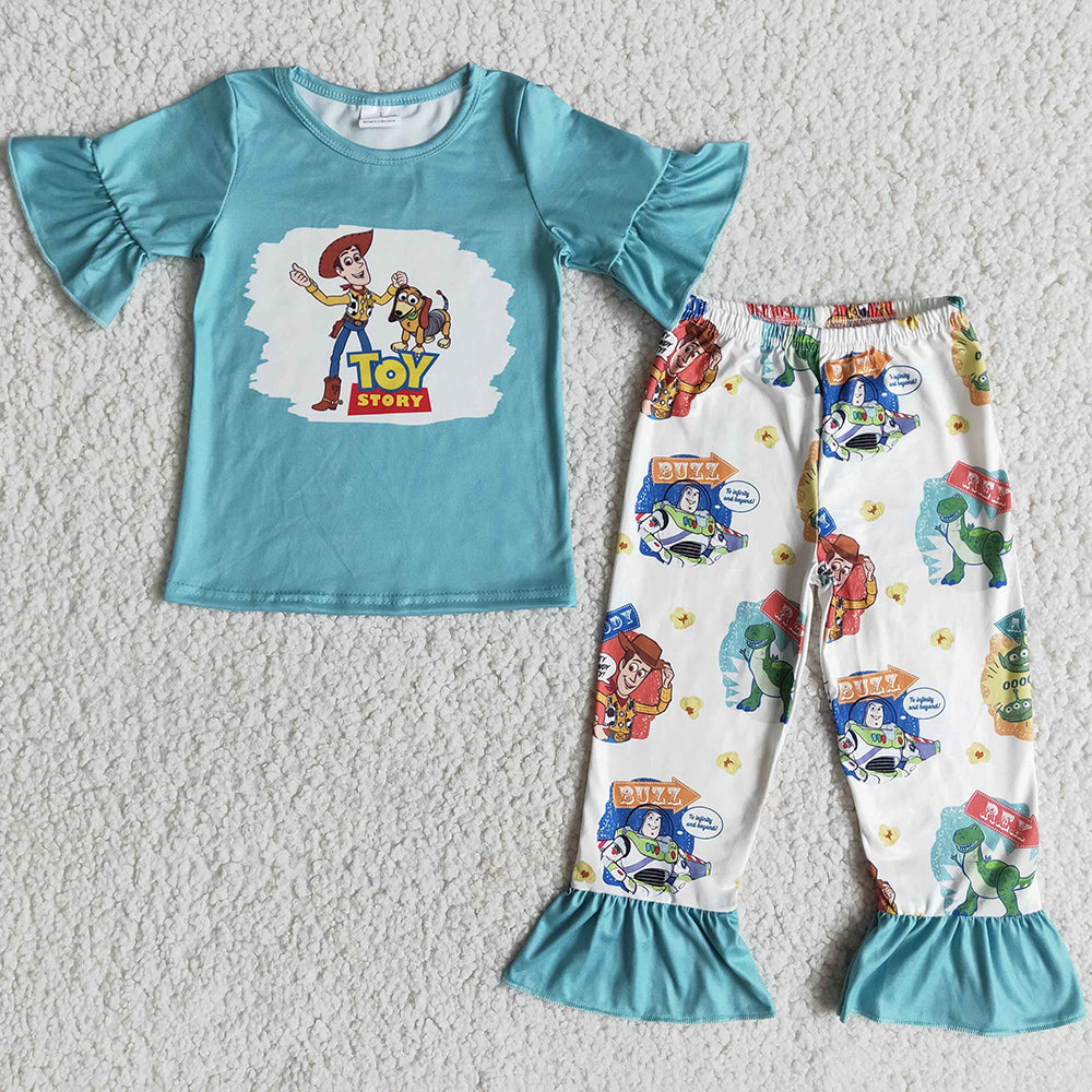 Baby Girls Clothes Kids Sibling Boys Clothes Girls Clothing Short Sleeve Bell Pants Sets E6-26 3.19