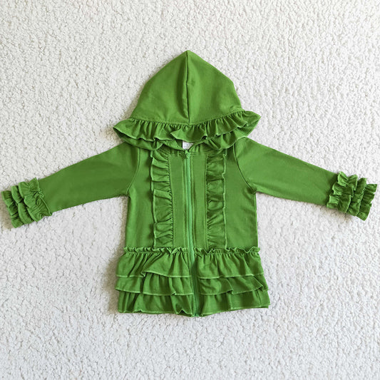 Green Cute Girls Coat Hoodie Top Boutique Fall Jacket GT0017