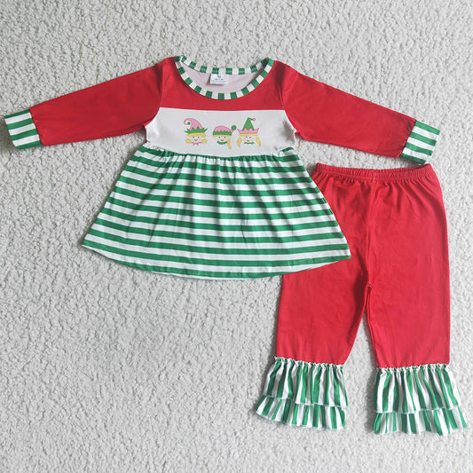Boutique Girls Clothing Long Sleeve Ruffler Pants Outfits GLP0057