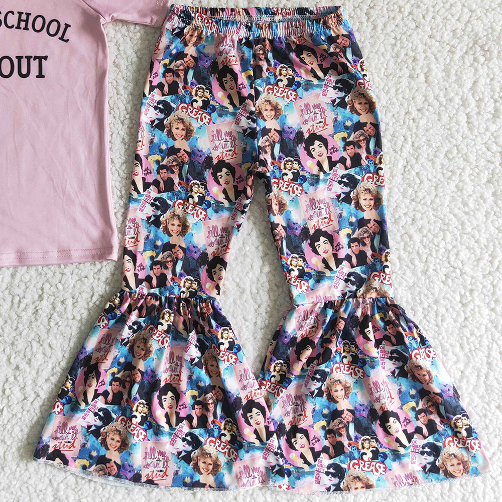 Fashion Baby Girl Clothes Spring Girls Bell Bottom Outfits Wholesale Kids Clothes C7-6