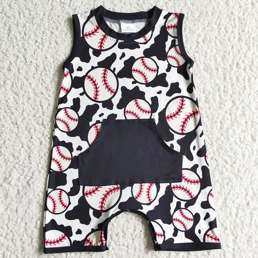 Infant Baby Boys Rompers Baseball Summer Boys Romper Jumpsuit SR0046 3.19