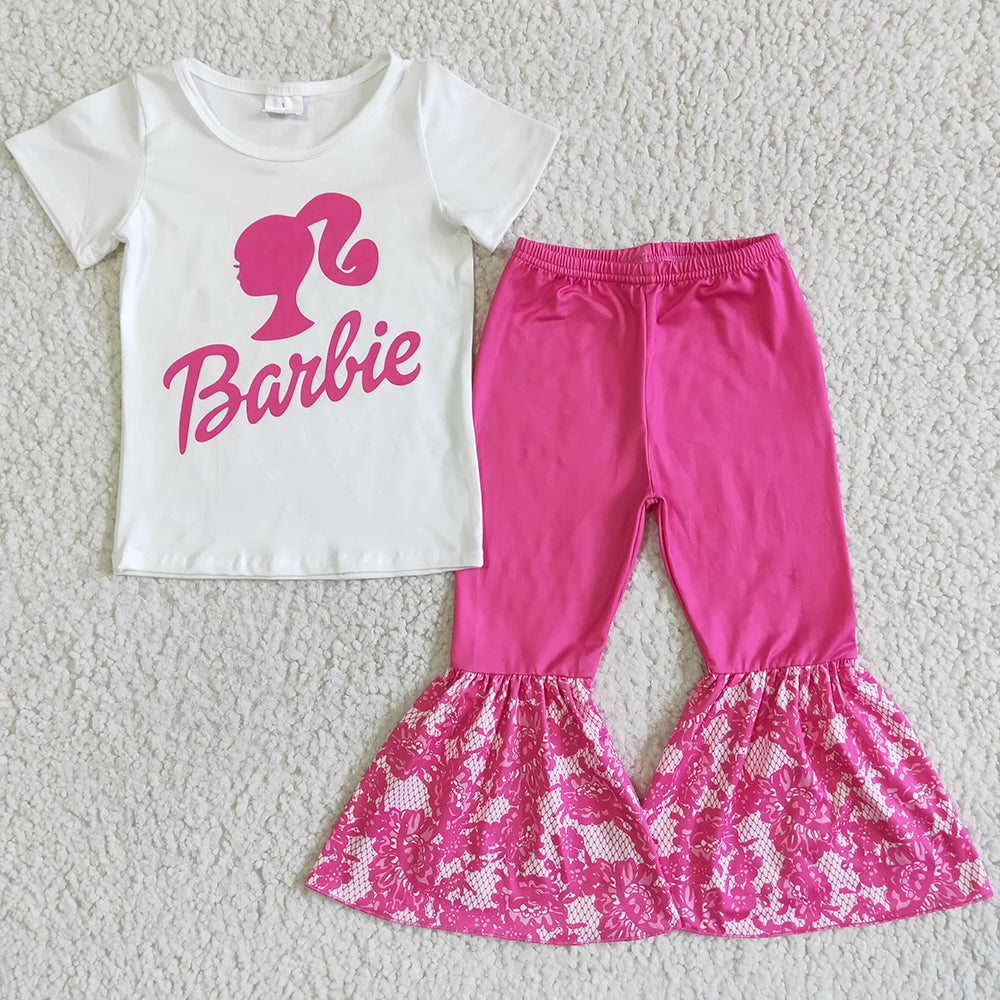 Fashion Baby Girl Clothes Short Sleeve Bell Pants Toddler Outfits Cute Girls Clothing Set GSPO0055