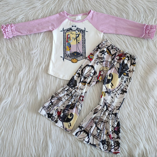 Hot Sale Baby Girl Clothes Boutique Outfits Halloween Fashion Toddler Girls Clothing Bell Pants Sets 6 A27-3