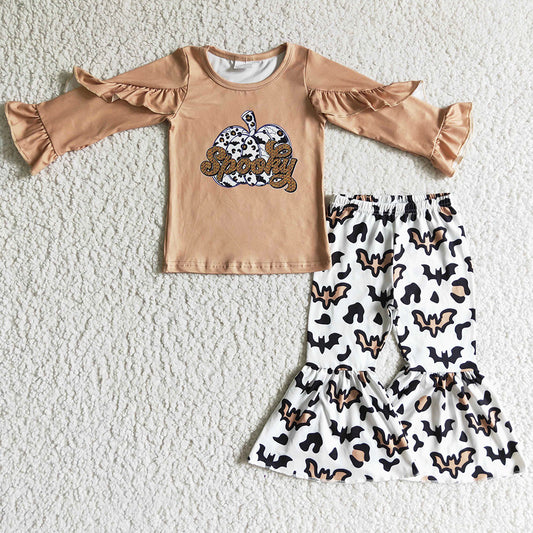 Halloween Baby Girl Clothes Pumpkin Print Girls Outfits GLP0107 9.9