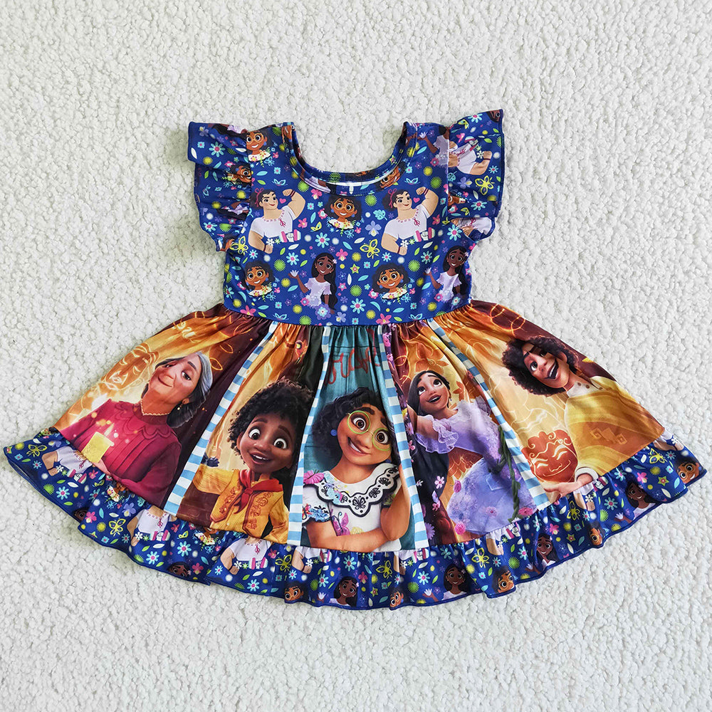 New Fashion Baby Girl Dresses Girls Twirl Dress Short Sleeve Summer Baby Dress GSD0065