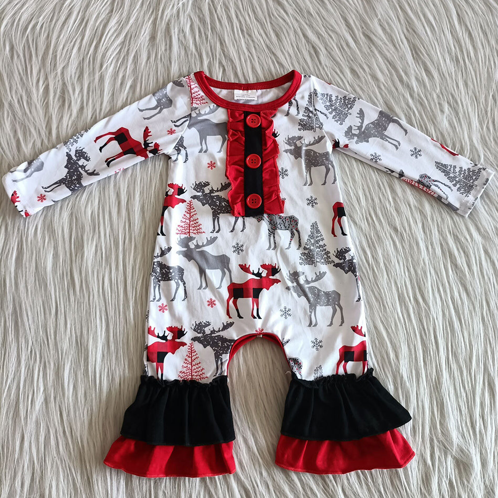 Christmas Boutique Girls Clothes Set with Cute Girls Dress Long Sleeve Baby Girls Romper Fashion Kids Sibling Clothing 6 A24-3
