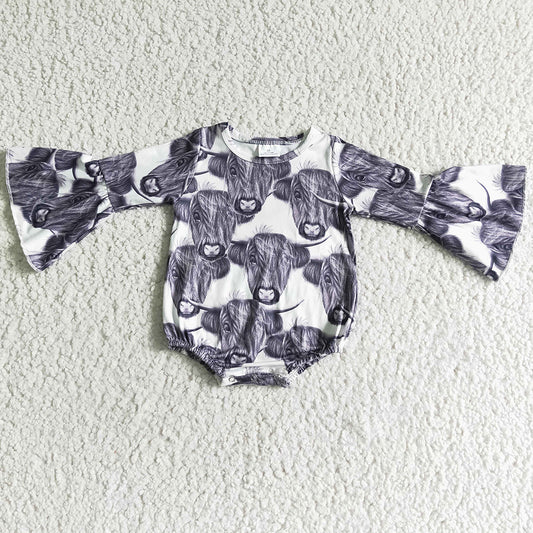 Cute Infant Baby Rompers Cow Print Boutique Girls Romper LR0017 10.3