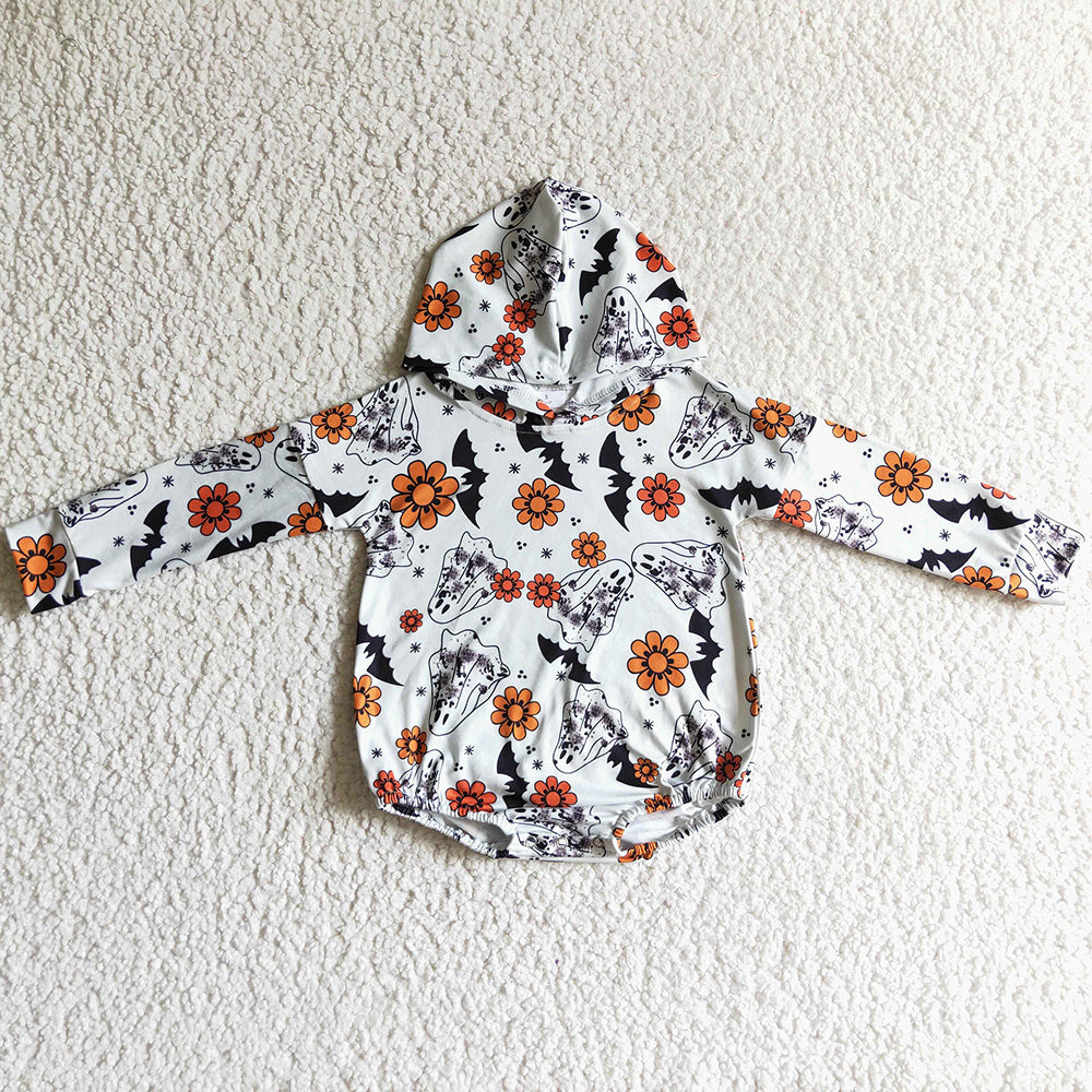 New Design Infant Baby Romper Hooded Jumpsuit Halloween Boutique Girls Hoodie Romper LR0160