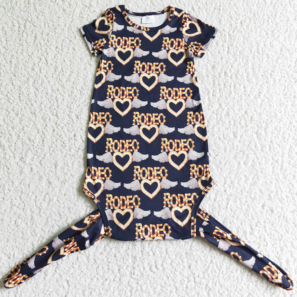 Western Style Baby Newborn Gown Boutique Infant Toddler Baby Girls Romper Gown NB0006 3.8