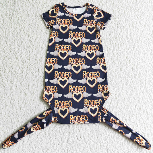 Western Style Baby Newborn Gown Boutique Infant Toddler Baby Girls Romper Gown NB0006 3.8