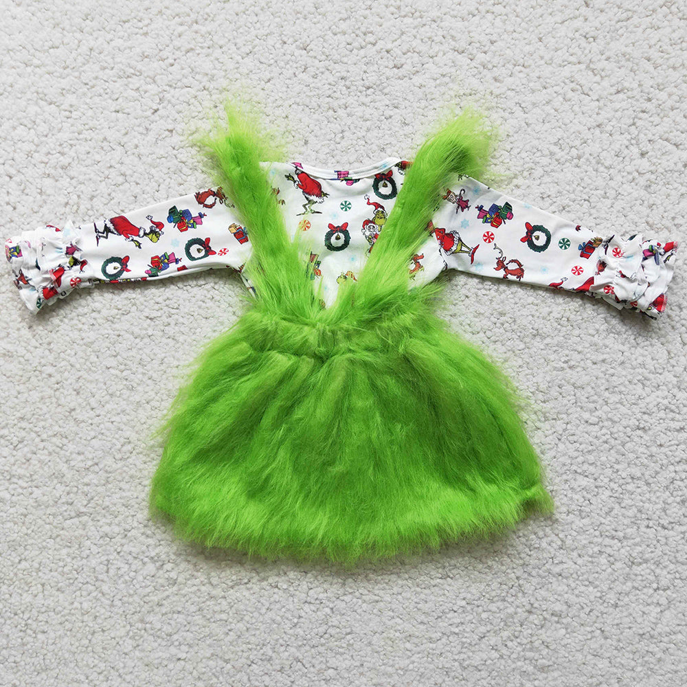 Christmas Boys Clothes Suspender Pants Set Boutique Outfits 6 B0-4
