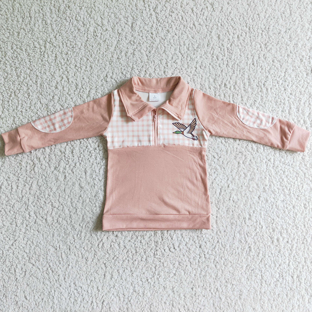 Cute Boys Fall Clothes Top Zip Design Boutique Boys T-shirt BT0034 11.3