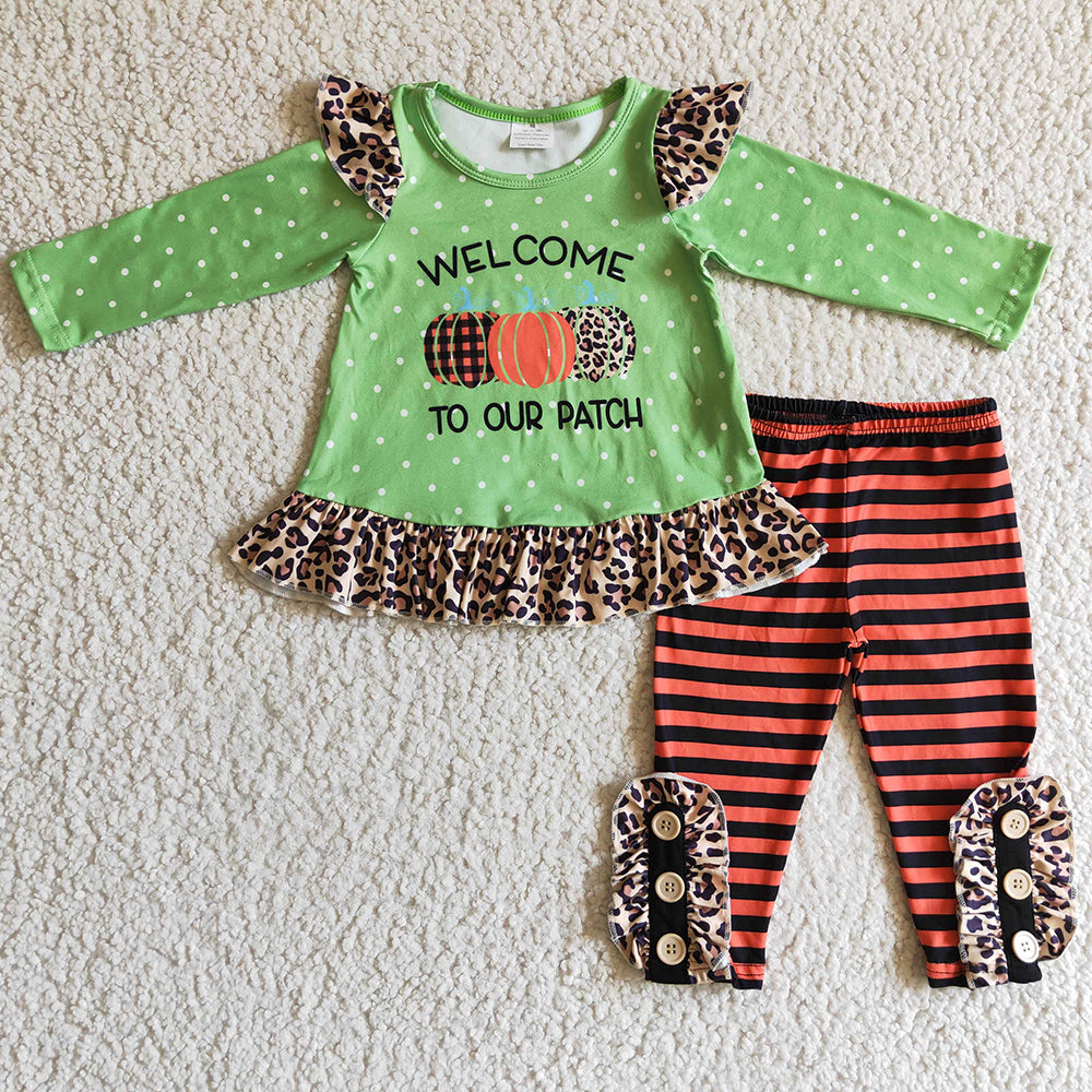 Pumpkin Print Boutique Girls Clothing Set GLP0038