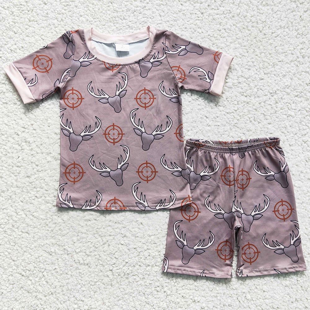 Boutique Baby Girls Pajamas Cow Print Short Sleeve Shorts Girls Sleepwear Set GSSO0138 BSSO0099 4.1