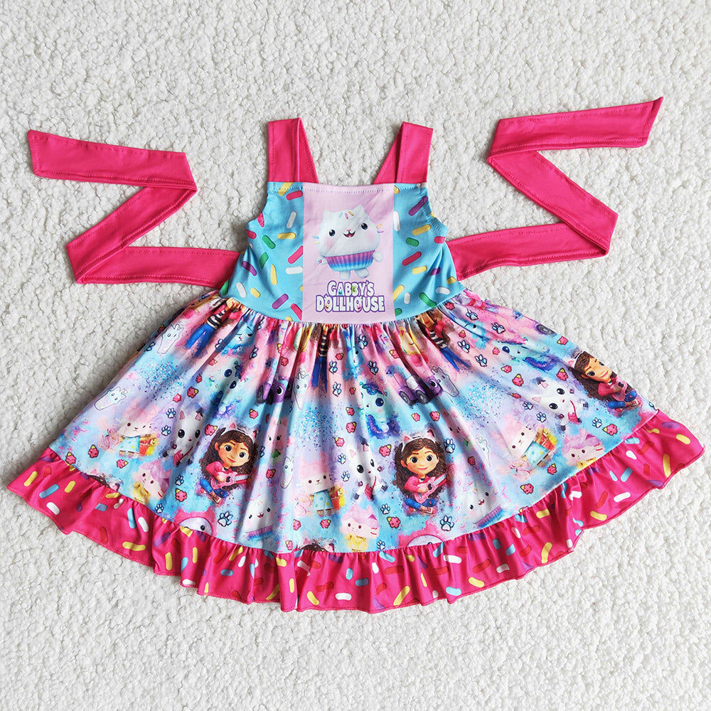 Boutique Kids Clothes Girls Dresses Cute Baby Girls Twirl Dresses E14-2 3.11