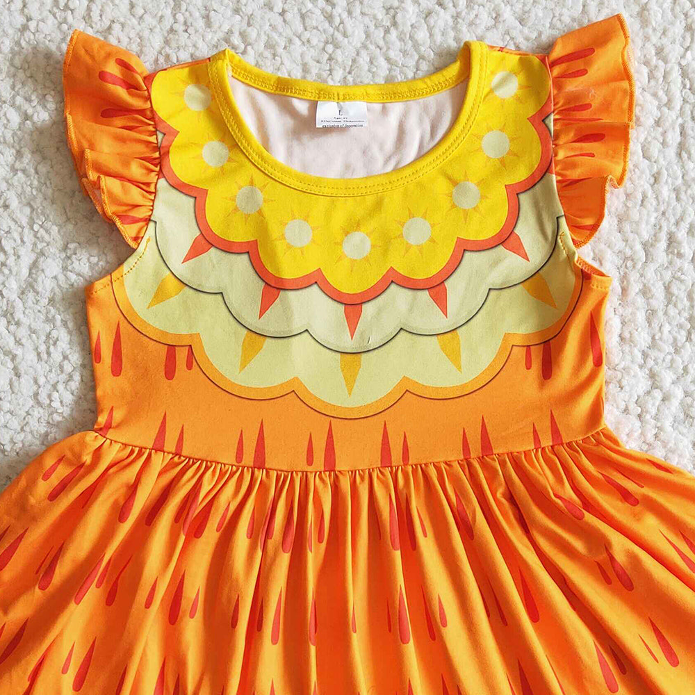 Fashion Baby Girls Dresses Short Sleeve Boutique Girls Dress Girls Twirl Dress GSD0006