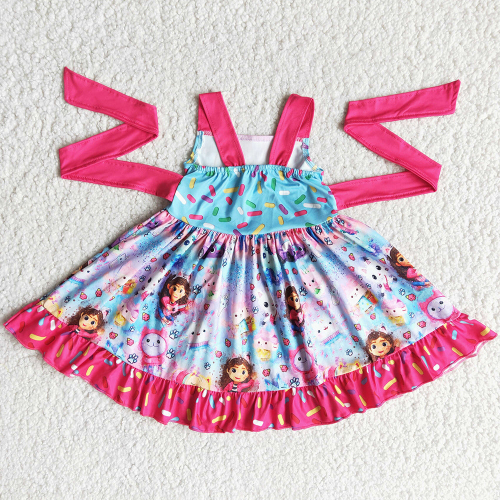 Boutique Kids Clothes Girls Dresses Cute Baby Girls Twirl Dresses E14-2 3.11