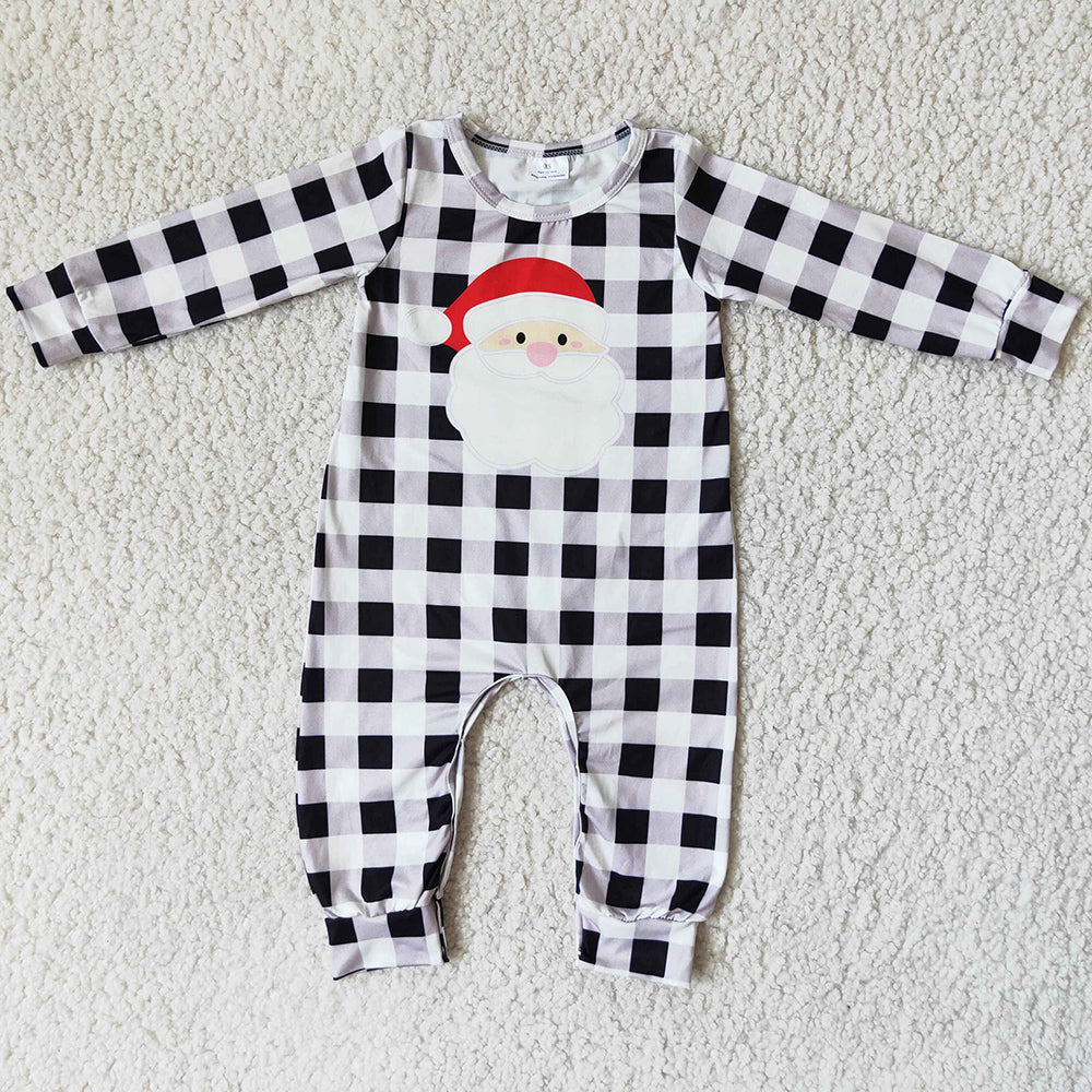Santa Claus Print Cute Girls Clothing Set Boutique Kids Baby Christmas Outfits 6 A8-14