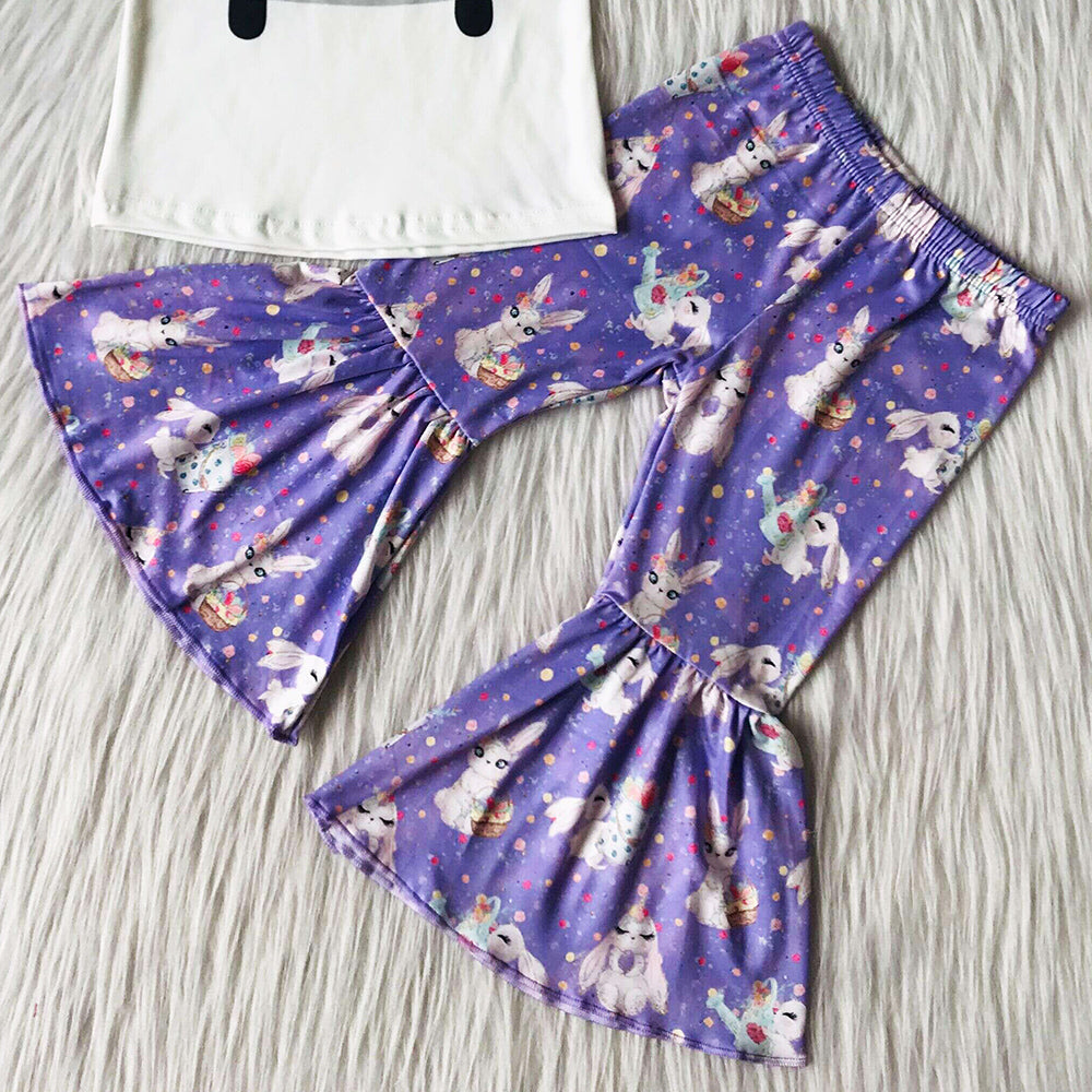 Easter Boutique Kids Girls Clothes Bell Bottom Outfits Fashion