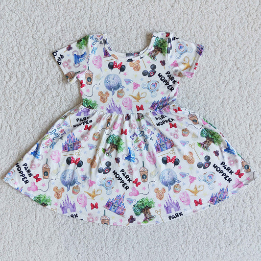 Cute Girl Dress Fashion Toddler Girls Dresses Short Sleeve E11-1