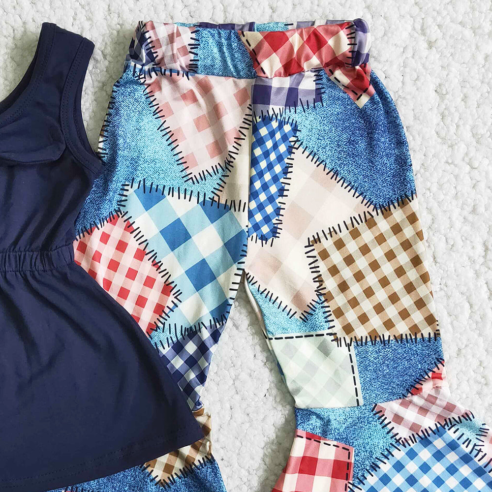 Newborn Baby Girls Clothes Girls Bell Bottom Outfit Boutique Kids Clothing Girls Children Set D9-30