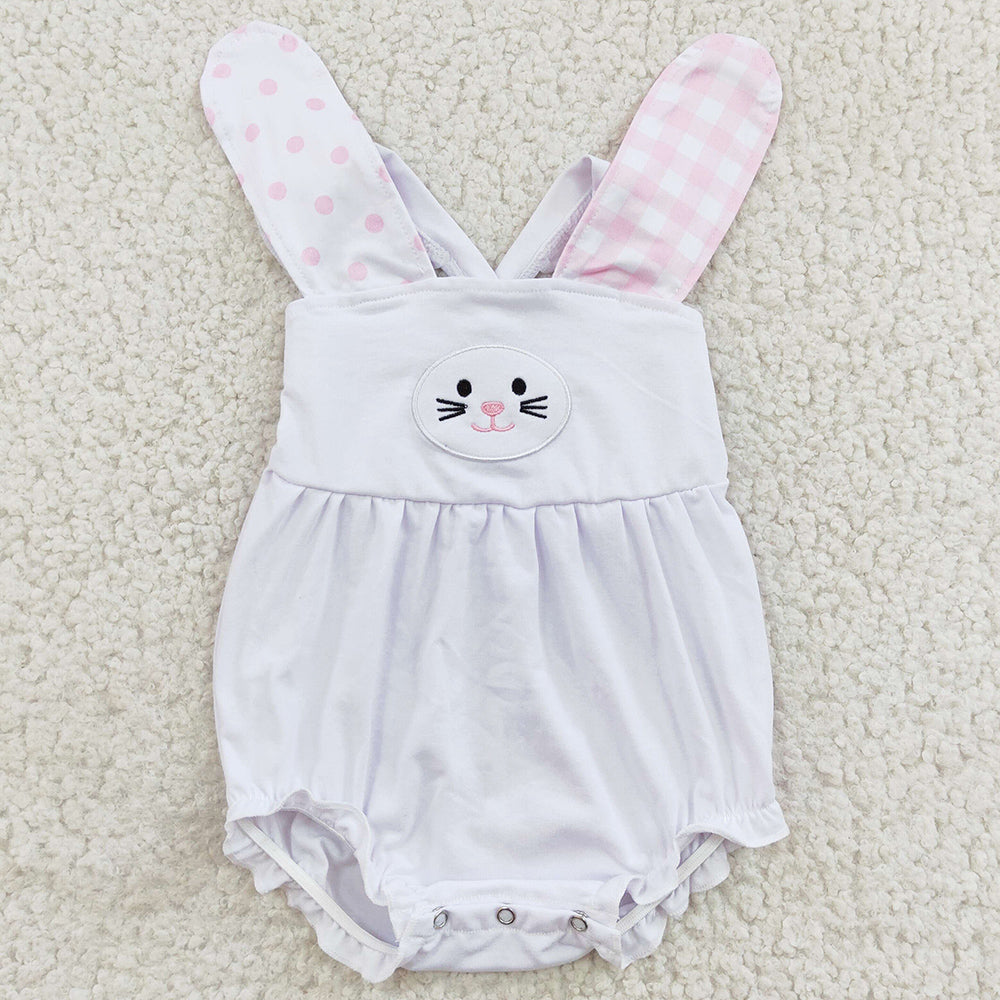 Bunny Print Boutique Baby Girls Romper Easter Baby Clothing SR0111