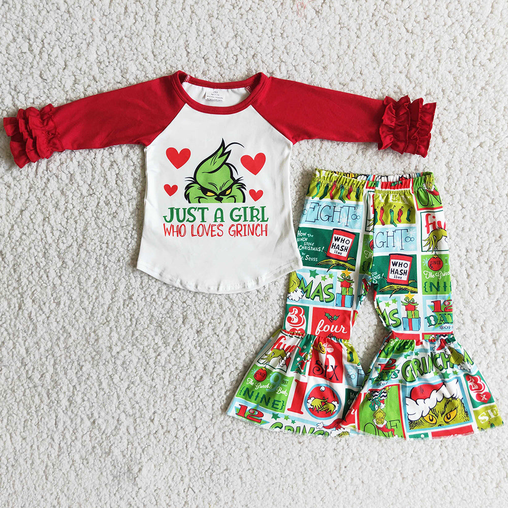 Christmas Toddler Baby Girl Clothes Set Boutique Kids Clothes Girls Outfits 6 C7-19