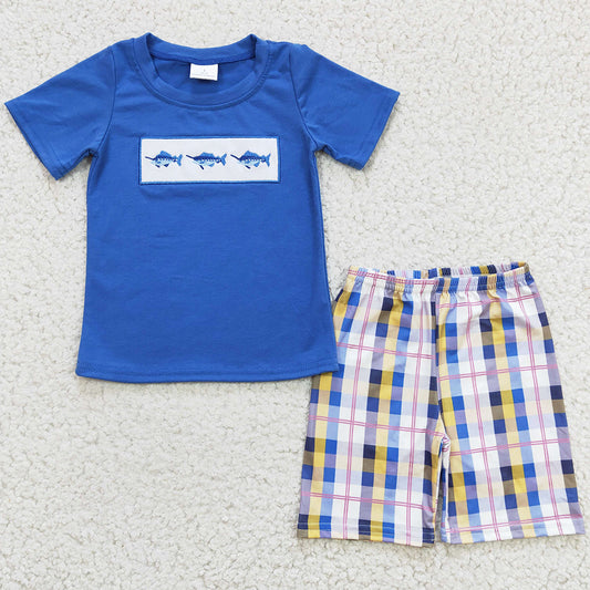 Boutique Boys Clothing Set Summer Cotton Embroidery Baby Girl Clothes Outfits BSSO0125 5.16